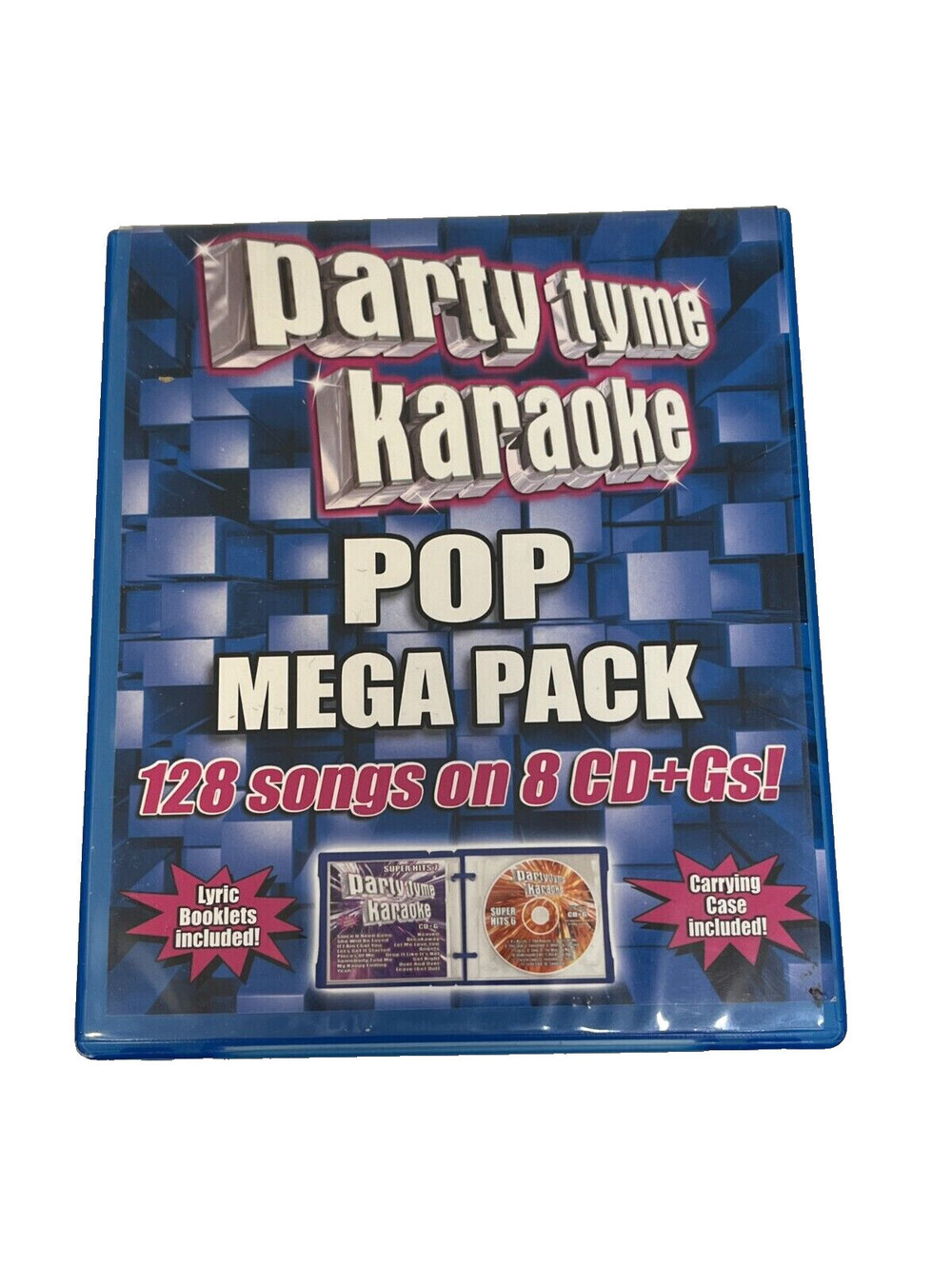 Party Tyme Pop Mega Pack Karaoke 128-Songs with Lyrics 8 CD BOX SET Awesome 90’s